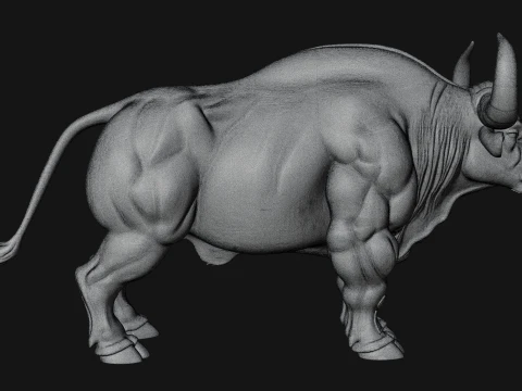 Water Buffalo Statue Design 9 - 3D Print Model 3D Print Model