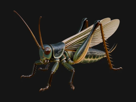 Katydid Statue Design 7 - 3D Print Model 3D Print Model