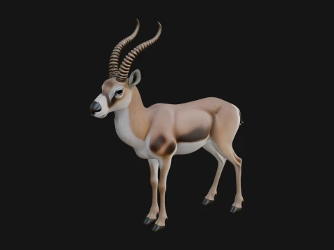 Gazelle Statue Design 24 - 3D Print Model 3D Druckmodell