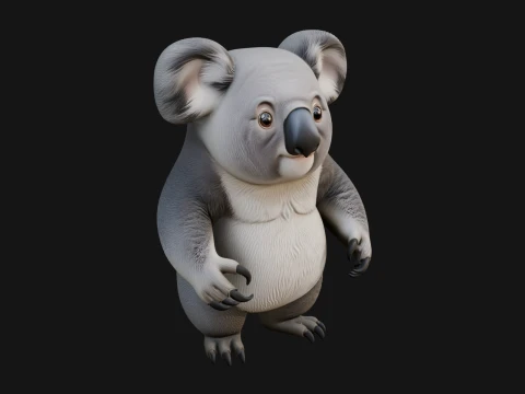 Koala Bear Statue Design 4 - 3D Print Model 3D Print Model