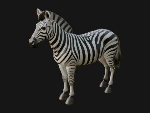Zebra Statue Design 1 - 3D Print Model 3Dプリントモデル