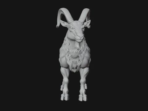 Ibex Goat Statue Design 9 - 3D Print Model 3D Print Model
