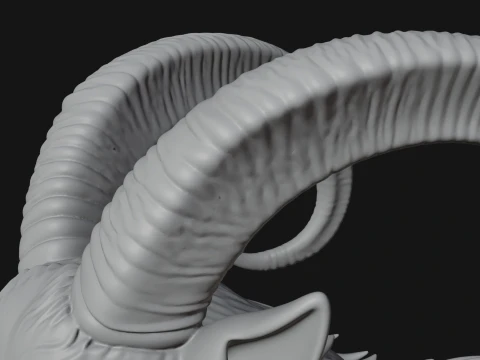 Ibex Goat Statue Design 9 - 3D Print Model 3D Print Model