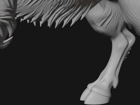Ibex Goat Statue Design 9 - 3D Print Model 3D Print Model