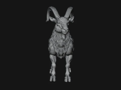 Ibex Goat Statue Design 9 - 3D Print Model 3D Print Model
