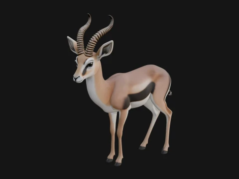 Gazelle Statue Design 27 - 3D Print Model 3D Print Model
