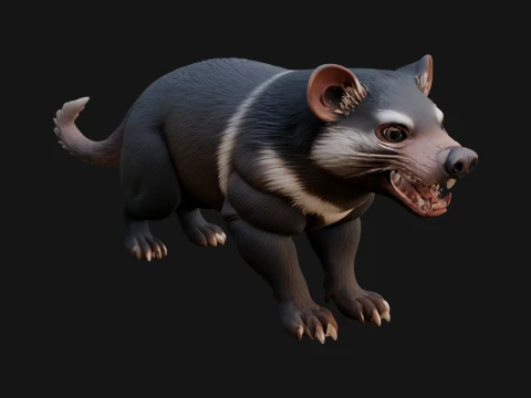 Tasmanian Devil Statue Design 2 - 3D Print Model 3D Print Model