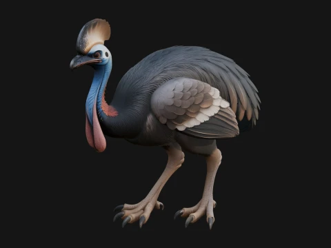 Kasuar-Vogelstatue Design 2 &ndash; 3D-Druckmodell 3D Druckmodell