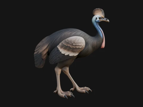 Cassowary Bird Statue Design 3 - 3D Print Model 3D Print Model