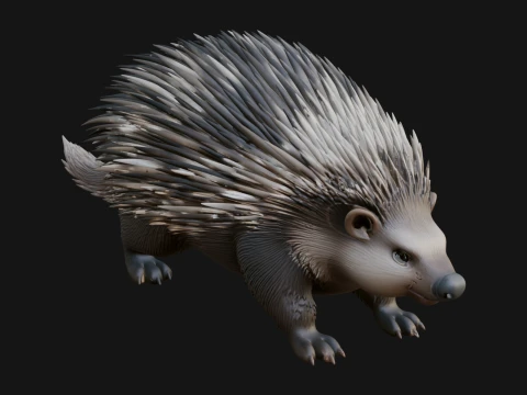 Porcupine Statue Design 5 - 3D Print Model Modelo de Impressão 3D