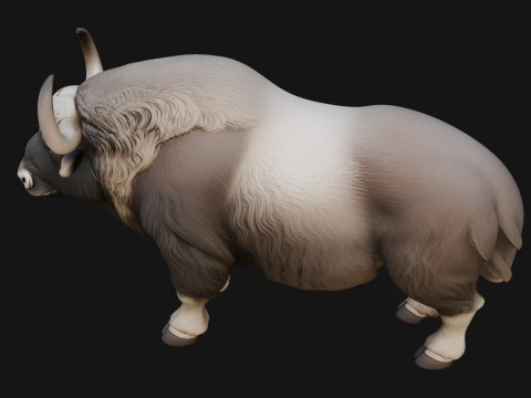 Water Buffalo Statue Design 11 - 3D Print Model 3D Print Model