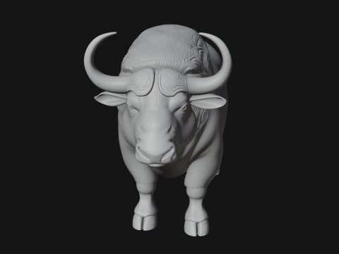Water Buffalo Statue Design 11 - 3D Print Model 3D Print Model
