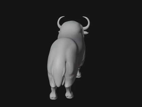 Water Buffalo Statue Design 11 - 3D Print Model 3D Print Model