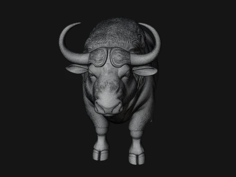 Water Buffalo Statue Design 11 - 3D Print Model 3D Print Model