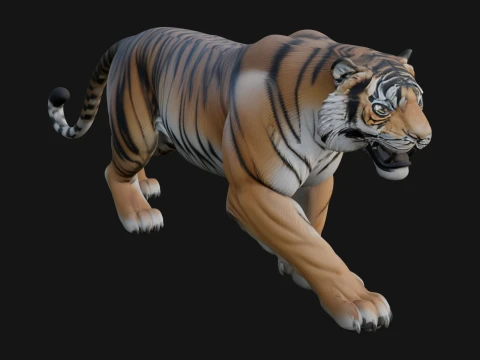 벵골 호랑이 동상 디자인 3 - 3D 인쇄 모델 3D 프린트 모델