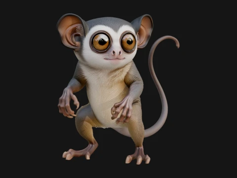 Tarsier Statue Design 3 - 3D Print Model 3D Print Model