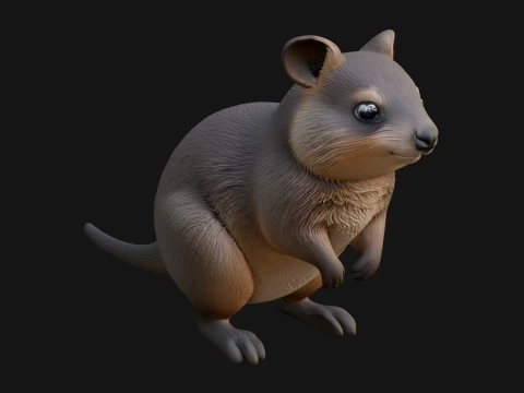 Quokka Statue Design 4 - 3D Print Model 3D Print Model