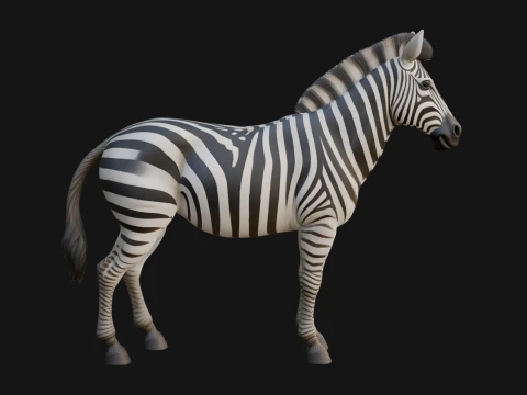 Zebra Statue Design 2 - 3D Print Model 3Dプリントモデル