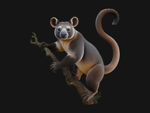 Tree Possum Statue Design 3 - 3D Print Model 3D Print Model