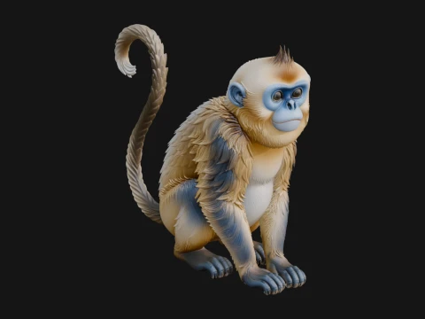 원숭이 동상 디자인 20 - 3D 프린트 모델 3D 프린트 모델
