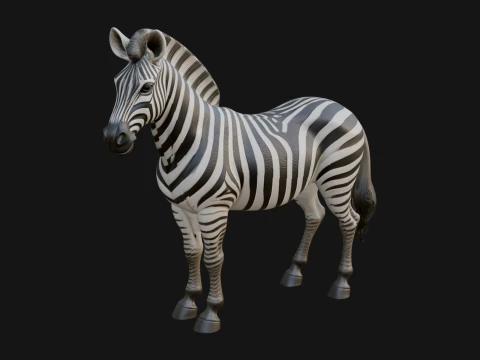 ゼブラ像のデザイン 3 - 3D プリント モデル 3Dプリントモデル