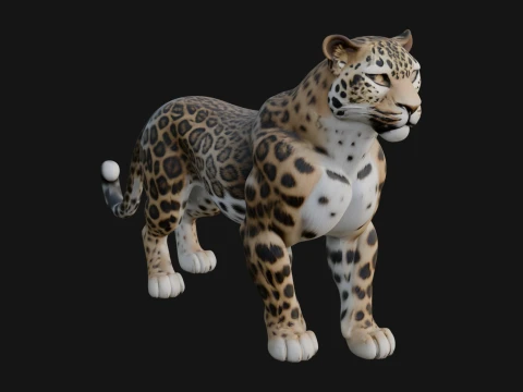 재규어 동상 디자인 4 - 3D 인쇄 모델 3D 프린트 모델