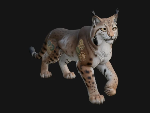 Projeto 8 da est&aacute;tua do lince euro-asi&aacute;tico - modelo de impress&atilde;o 3D Modelo de Impressão 3D