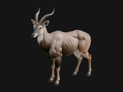 Gazelle Statue Design 29 - 3D Print Model 3D Print Model