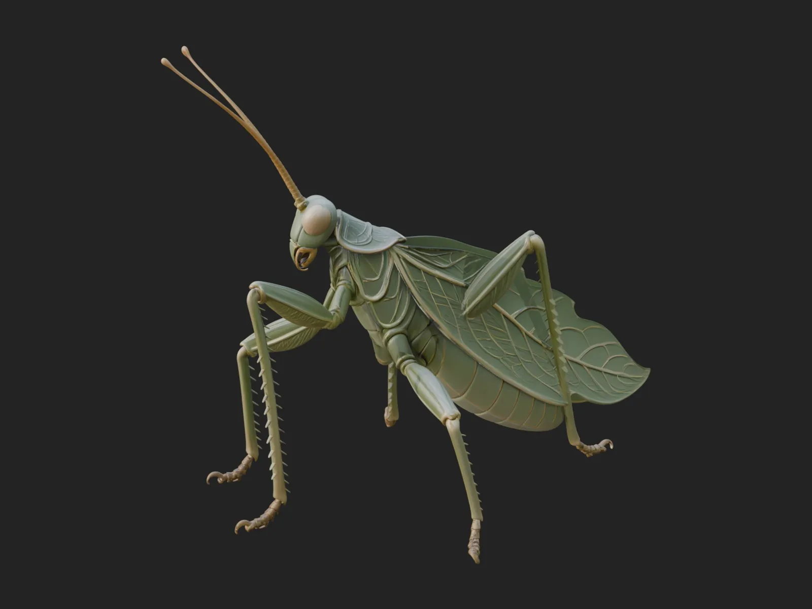 Praying Mantis Statue Design 10 - 3D Print Model 3D Print Model .c4d .max .obj .3ds .fbx .stl .blend 