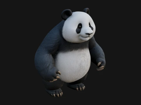 Giant Panda Statue Design 1 - 3D Print Model 3D Print Model