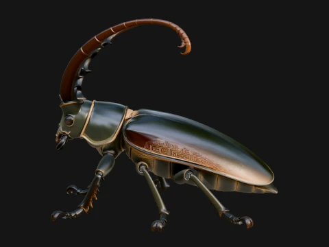 Beetle Statue Design 28 - 3D Print Model 3D Print Model