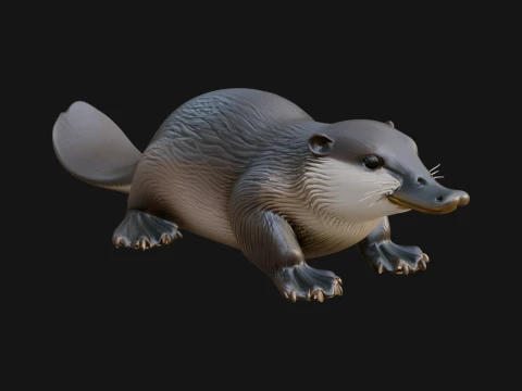 Beaver Statue Design 3 - 3D Print Model Modelo de Impressão 3D