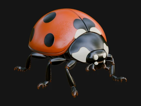 Ladybug Beetle Statue Design 4 - 3D Print Model 3D Baskı Modeli