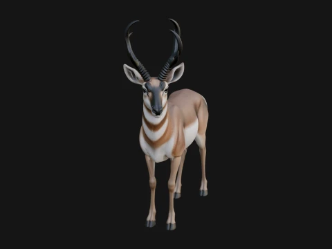 Gazelle Statue Design 33 - 3D Print Model 3D Druckmodell