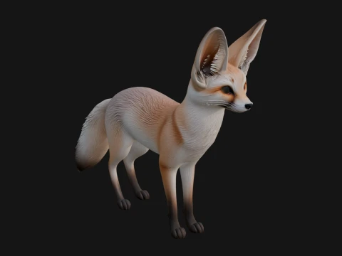 Fennec Fox Statue Design 2 - 3D Print Model 3D Print Model