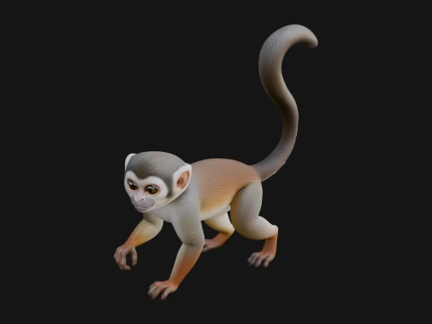Monkey Statue Design 24 - 3D Print Model 3D 프린트 모델