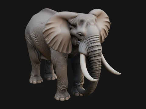Elefantenstatue Design 6 &ndash; 3D-Druckmodell 3D Druckmodell