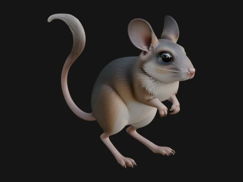 Jerboa Statue Design 4 - 3D Print Model 3D Print Model