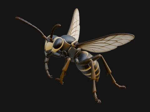Hornet Wasp Statue Design 9 - 3D Print Model 3D 프린트 모델