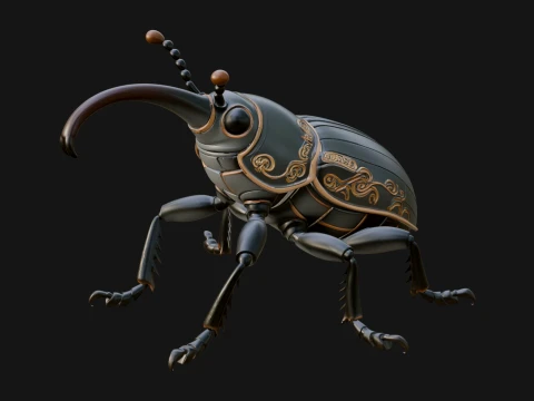 Beetle Statue Design 31 - 3D Print Model 3D Print Model