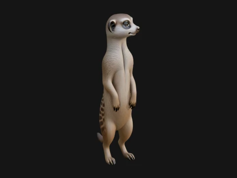 Meerkat Statue Design 3 - 3D Print Model 3D Print Model