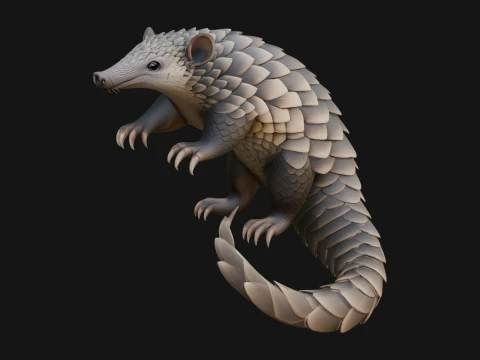 Pangolin Statue Design 7 &ndash; 3D-Druckmodell 3D Druckmodell