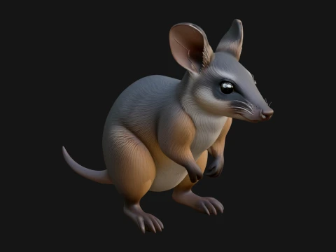 Bandicoot Statue Design 6 - 3D Print Model 3D Print Model