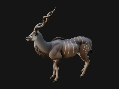 Gazelle Statue Design 35 - 3D Print Model Model do druku 3D