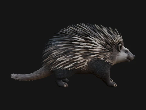 Porcupine Statue Design 7 - 3D Print Model 3D Print Model