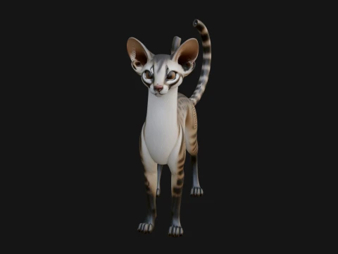 Civet Cat Statue Design 5 - 3D Print Model 3D Print Model