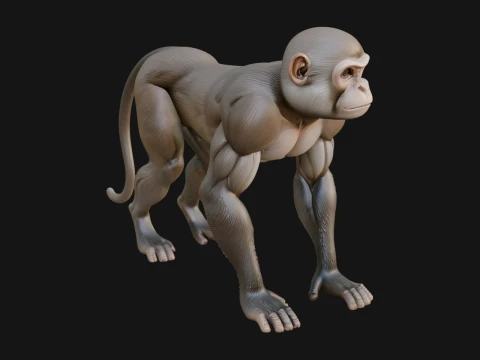 Monkey Statue Design 26 - 3D Print Model 3D Print Model