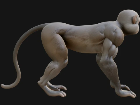Monkey Statue Design 26 - 3D Print Model 3D Print Model