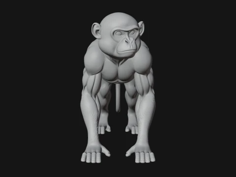 Monkey Statue Design 26 - 3D Print Model 3D Print Model