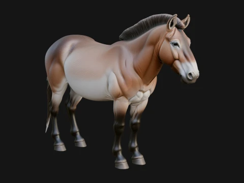 Wild Horse Statue Design 1 - 3D Print Model 3D Print Model